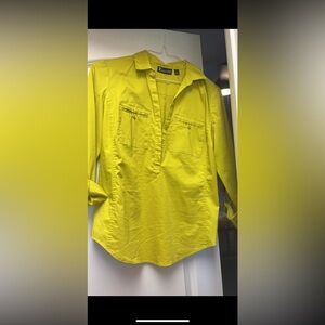 Zara Vibrant Yellow Popover Shirt